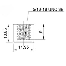 画像をギャラリービューアに読み込む, 5/16" UNC Mini Blind Weld-On Steel Bung (4 pack)