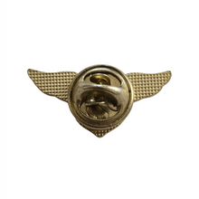 Load image into Gallery viewer, Vintage Harley-Davidson Gold Winged Bar &amp; Shield Enamel Lapel Pin

