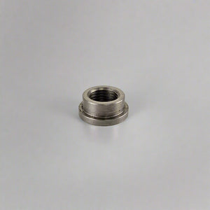 Bottom view of 1/4" NPT steel fuel or oil bung