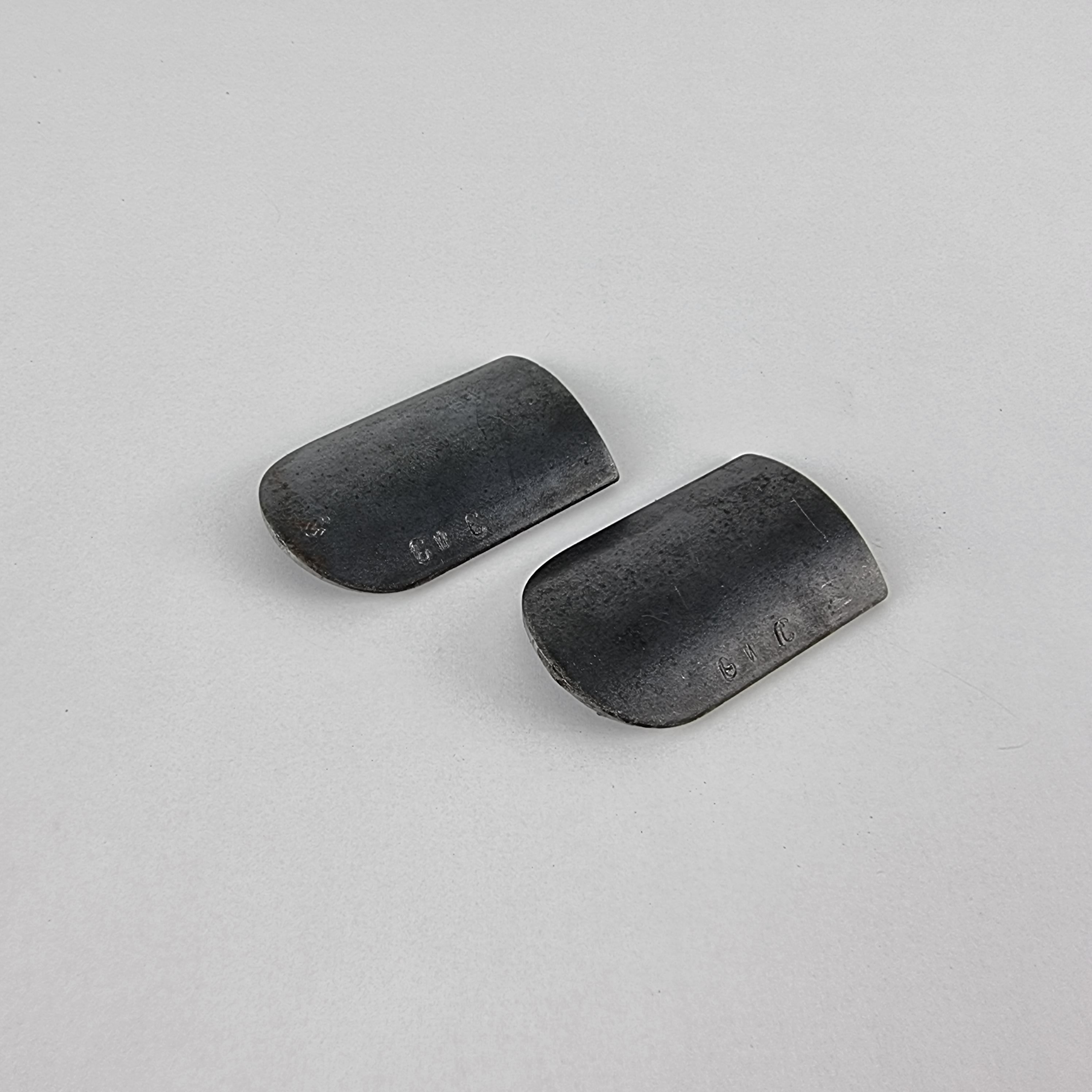 Top view of Steel fuel tank mounting fabrication tabs
