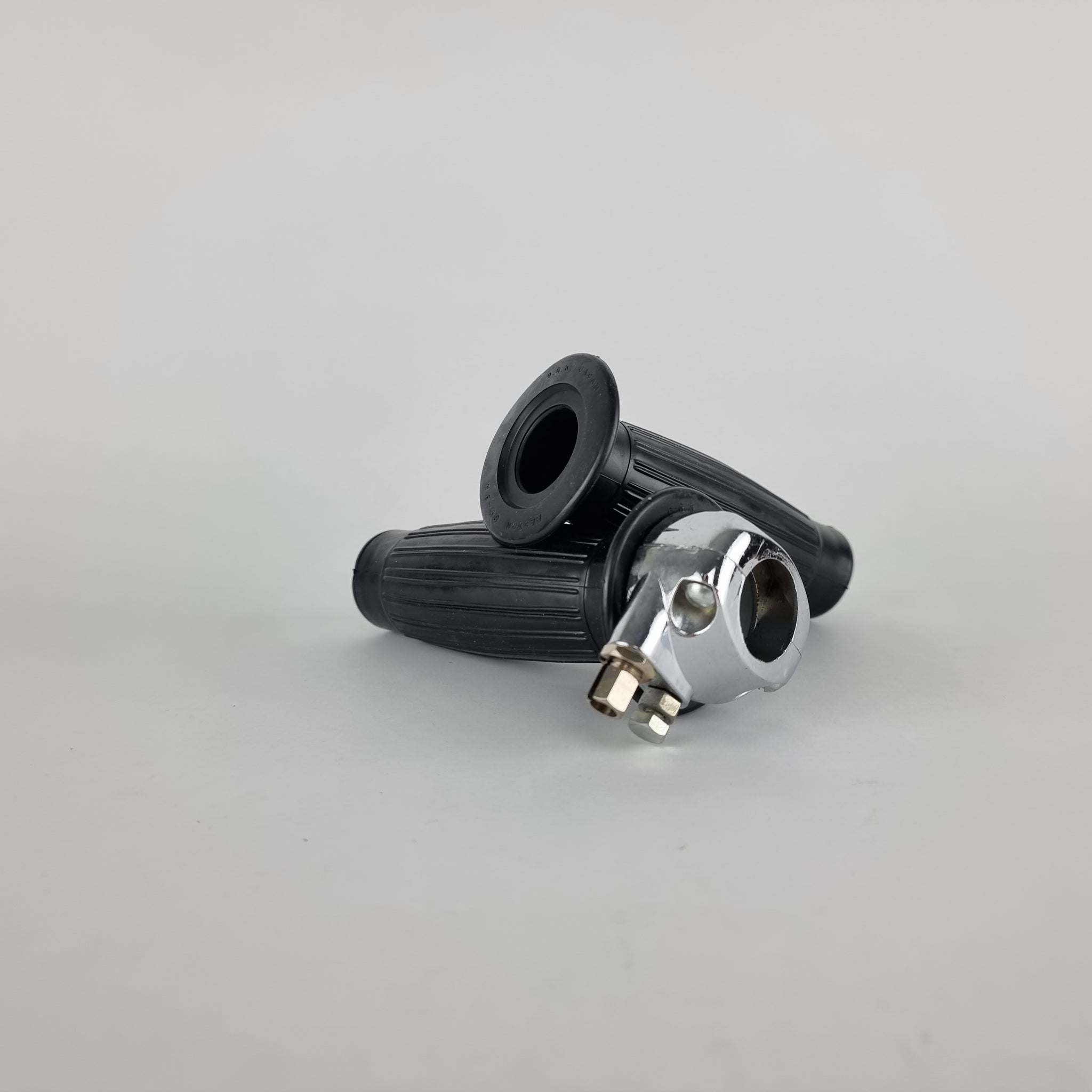 NOS Superior 1" Soft rubber motorcycle throttle control set showing throttle detail